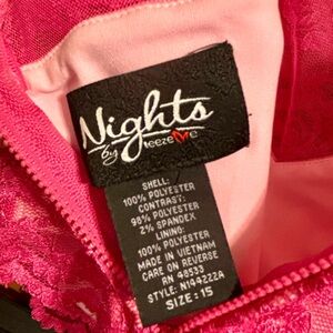 $20 Nights By Teeze 2 piece Hot Pink Crop Top & Floral Skirt